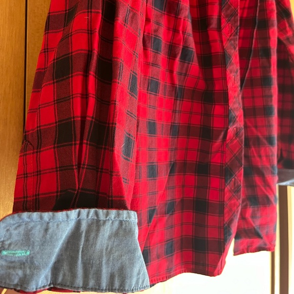 Talbots Red Blue Plaid Button Up Shirt, Women’s Size Small - Picture 2 of 7